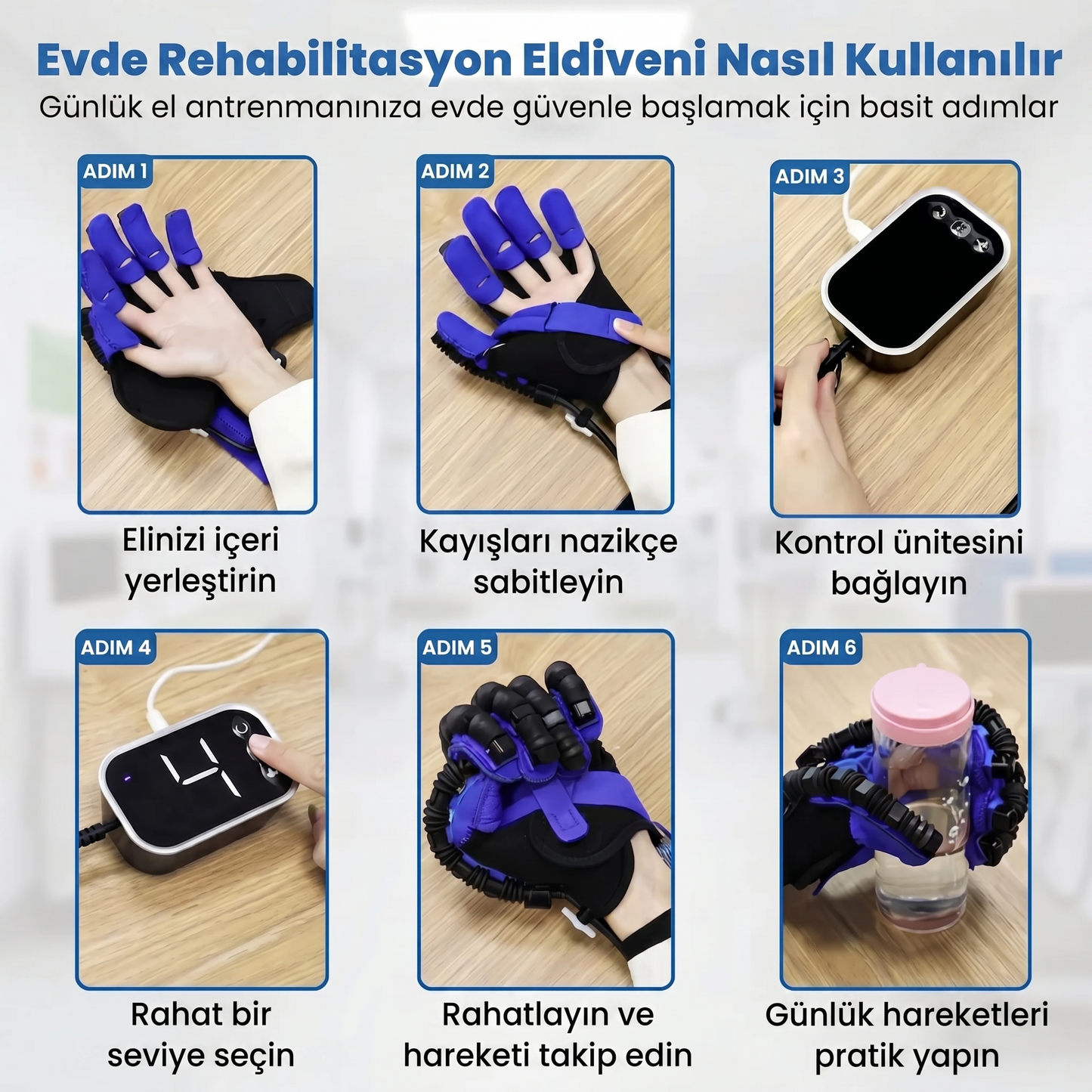 Robotik Eldiven: Ev Tipi El Egzersiz ve Fonksiyonel Hareket Destek Asistanı